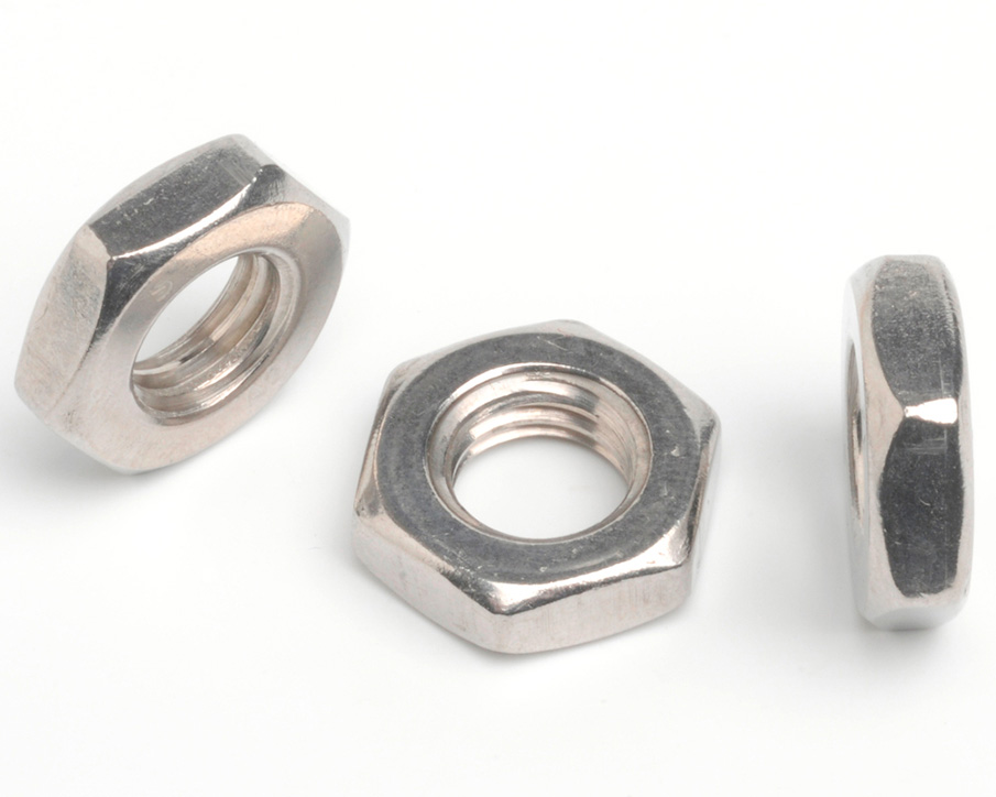 M12 HEXAGON THIN NUTS-HEX HALF LOCK NUTS-A2 STAINLESS STEEL DIN 439 