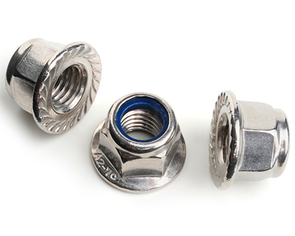 Stainless Steel Nylon Insert Serrated Flange Nuts