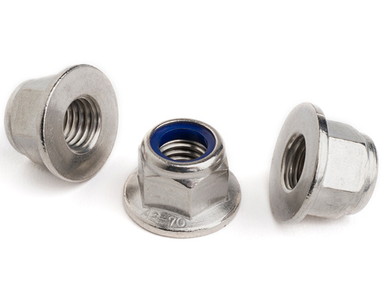 M8 NYLON INSERT NON-SERRATED FLANGE NUT DIN 6926 A2 ST/ST
