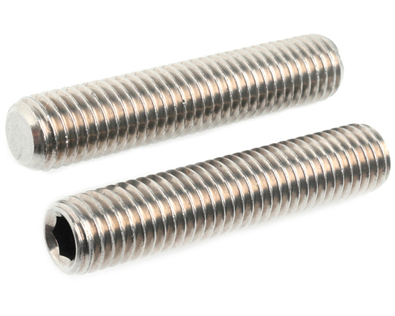 10-24 X 1/2 SOCKET SET SCREW FLAT POINT ANSI B18.3 A4 ST/ST