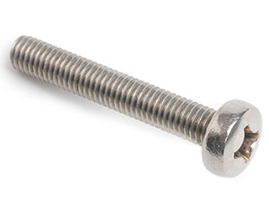 M2.5 X 6 PHILLIPS PAN MACHINE SCREW DIN 7985H A4 ST/ST