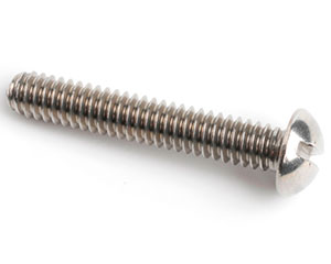 3/8-16 X 4 SLOT ROUND HEAD SCREW ANSI B18.6.3 A2 ST/ST