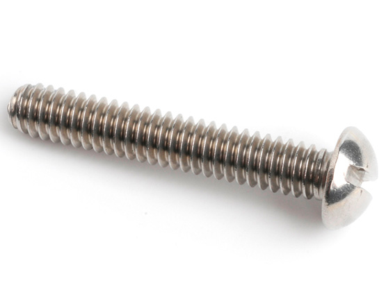 8-32 X 1.3/4 SLOT ROUND HEAD SCREW ANSI B18.6.3 A2 ST/ST