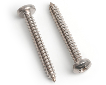No.6 x 8mm A2 Stainless Steel Self Tapping Screws Pozi Pan Head Tappers 20 Pk. 
