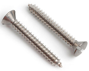 4.8 X 25 SLOT CSK TAPPING SCREW DIN 7972C A2 ST/ST
