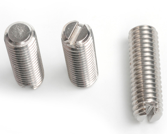 M2.5 X 4 SLOTTED SET SCREW FLAT POINT DIN 551 A4 ST/ST