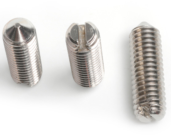 M4 X 20 SLOTTED SET SCREW CONE POINT DIN 553 A2 ST/ST