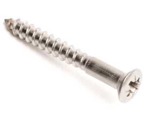 3.0 X 35 POZI RAISED CSK WOODSCREW DIN 7995Z A2 ST/ST