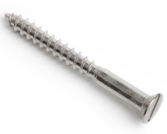 8.0 X 80 SLOT CSK WOODSCREW DIN 97 A2 ST/ST