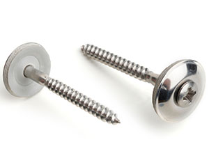 4.5 X 20 POZI RAISED WOODSCREW 20MM SEALING WASHER A2 ST/ST