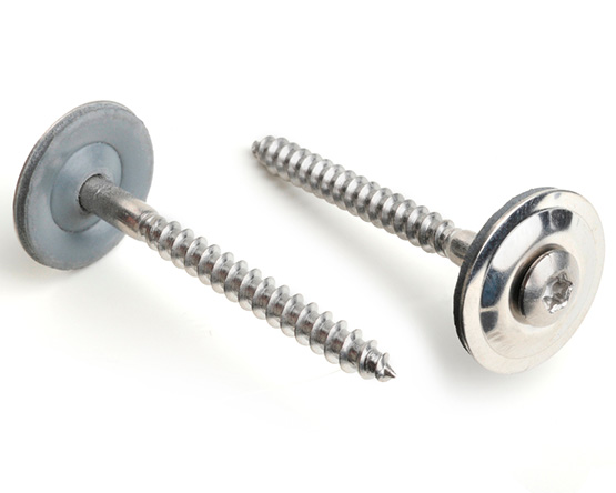 4.5 X 25 TX20 RAISED WOODSCREW 20MM SEALING WASHER A2 ST/ST