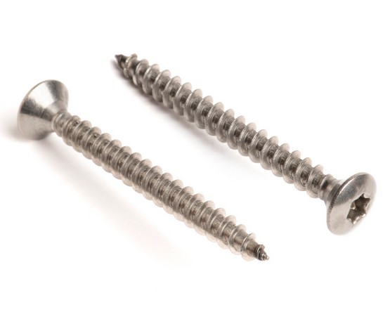 3.0 X 25/25 TX10 RAISED CSK CHIPBOARD SCREW A4 ST/ST