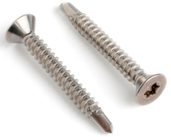 4.8 X 13 TX25 COUNTERSUNK SELF DRILL SCREW DIN 7504P A4 ST/ST