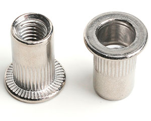 M5 X 12 FLAT HEAD KNURLED INSERT NUT (Grip=0.3-3.0) A2