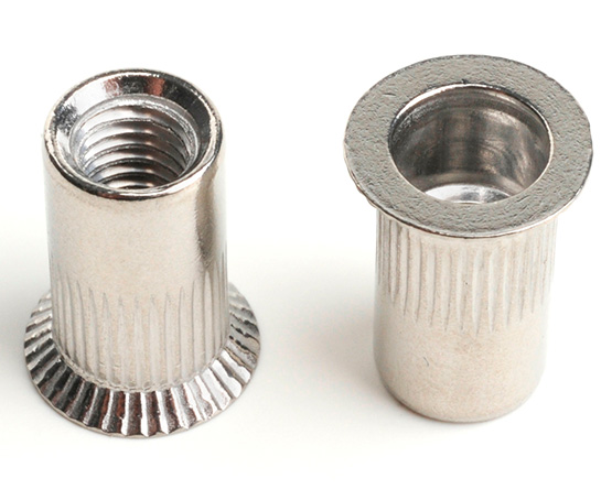M3 X 9 COUNTERSUNK KNURLED INSERT NUT (Grip=1.5-2.0) A2