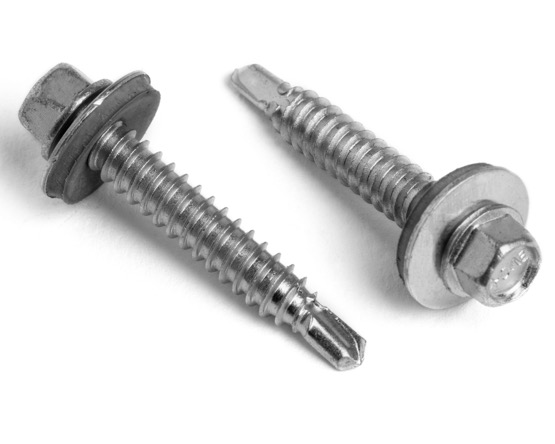 6.3 X 38 HEX HD BI-METAL TEK 2 HALTER SCREW + WASHER A2/C1022