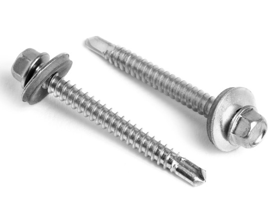 5.5 X 25 HEX HEAD BI-METAL TEK 3 SCREW + EPDM WSHR A4/C1022